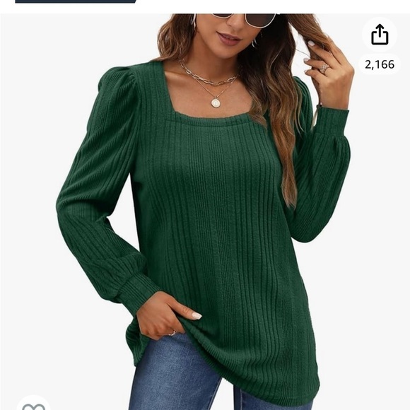 Wiholl women’s tunic top.  Size XL. Green. NWT, new - Picture 3 of 7